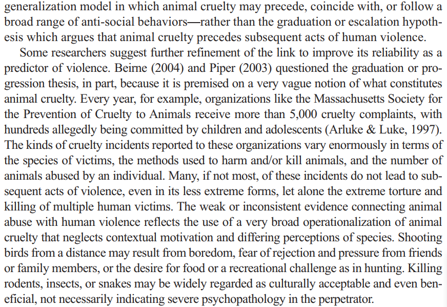 Animal Abuse as a Warning Sign of School Massacres